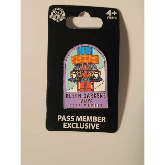 Busch Gardens Tampa Pass Member Exclusive Pin Falcon's Fury Rare NEW - Picture 2 of 2